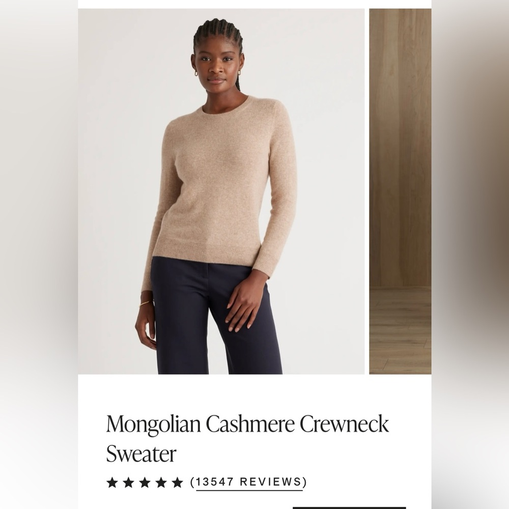 Quince Mongolian Cashmere Crew Sweater